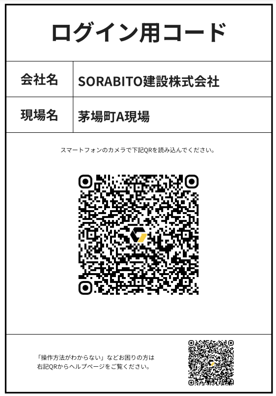 ログイン用コード